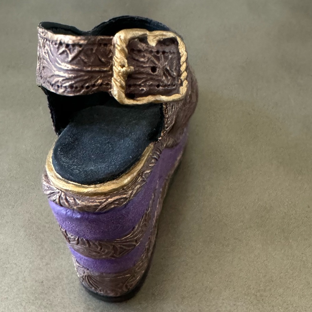Just The Right Shoe By Raine, Item 25098, Golden Leaf, Circa 1942, COA & BOX - Picture 5 of 11